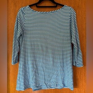 YALA KAI BOATNECK 3/4 SLEEVE RELAXED FIT BAMBOO TEE SHIRT, bamboo, large